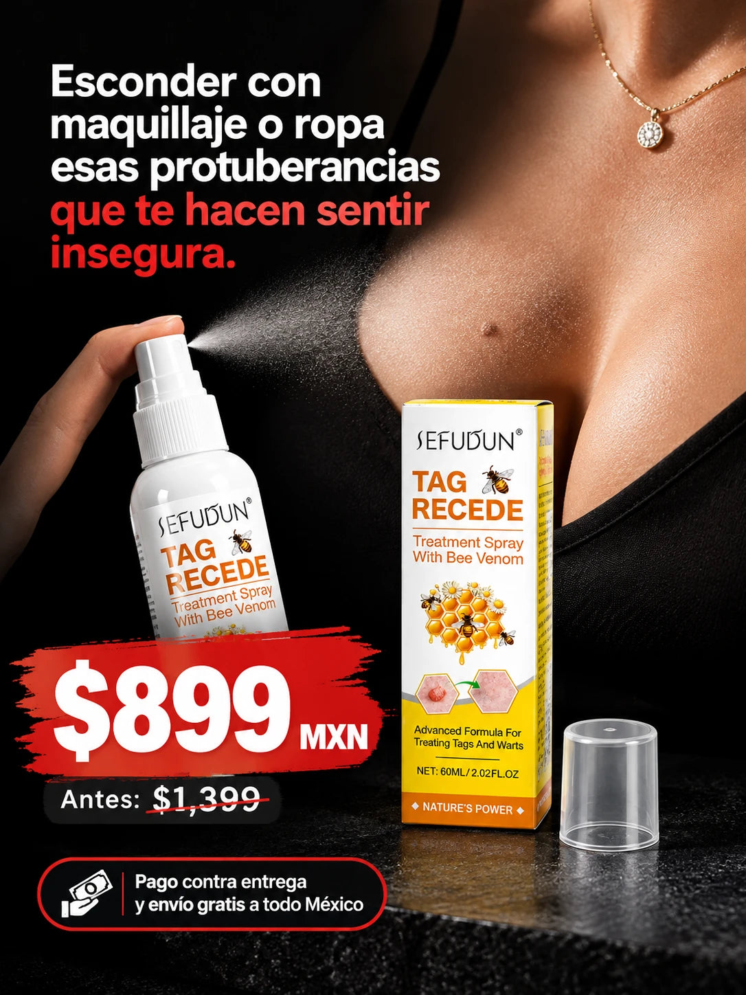 Spray Bee Venom – Elimina verrugas de forma segura, sin dolor ni cicatrices