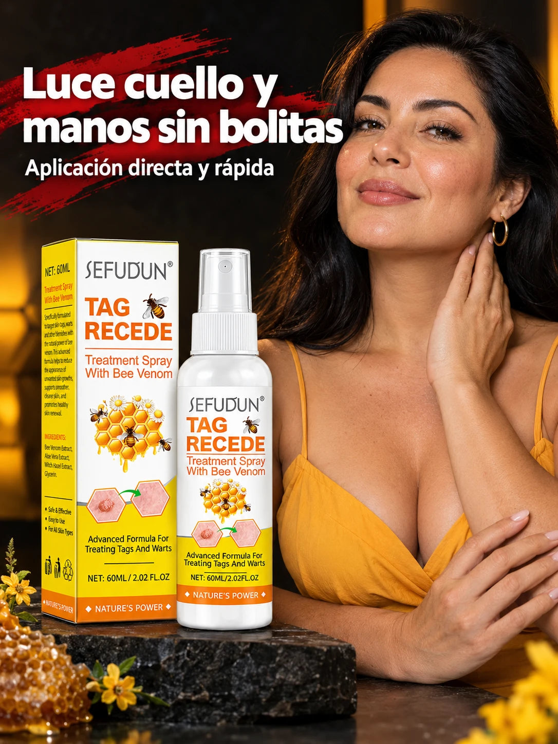 Spray Bee Venom – Elimina verrugas de forma segura, sin dolor ni cicatrices